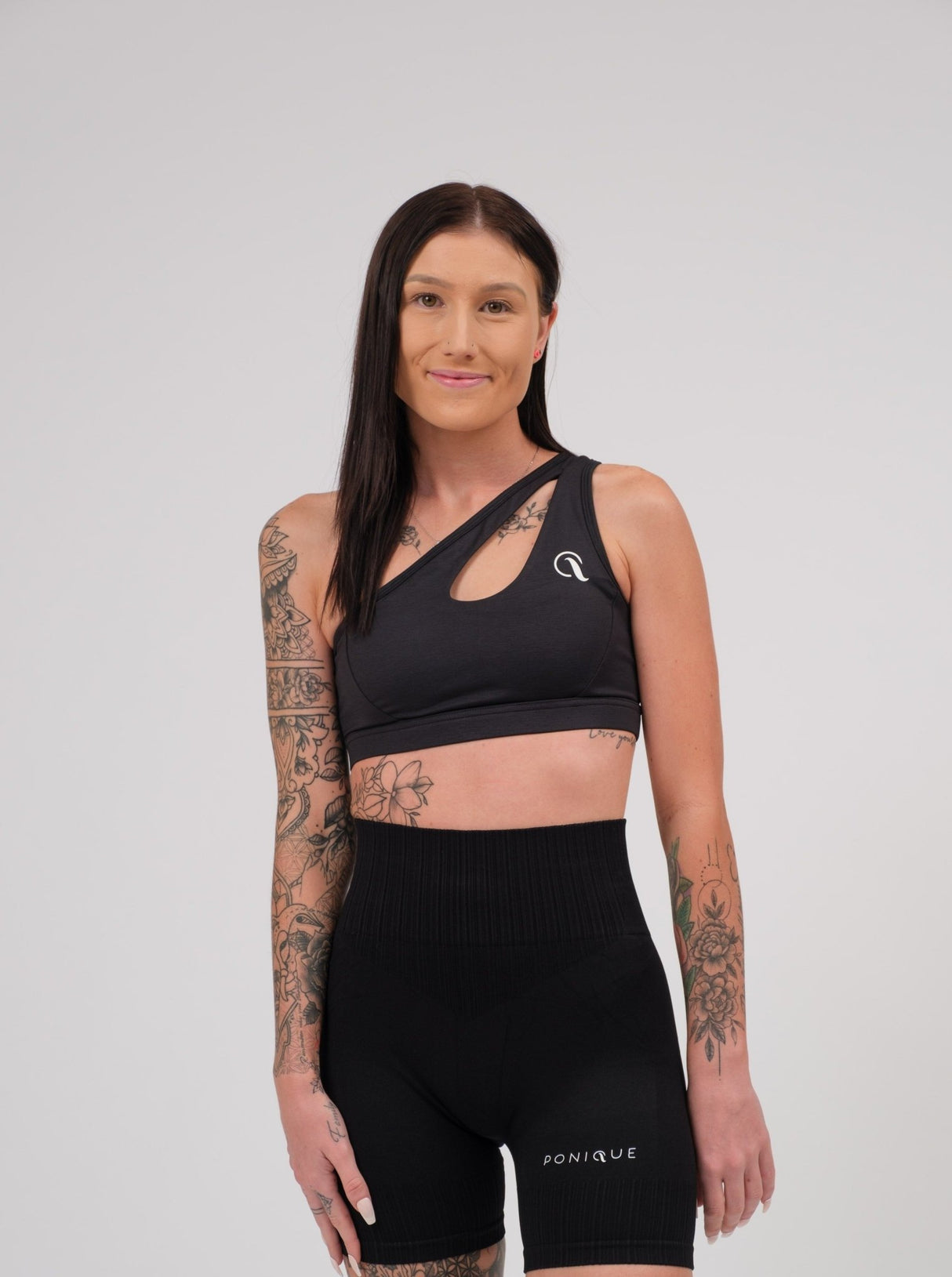 Amélie Sports Bra - Black - Ponique
