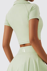Alice Collared Crop Top - Ponique