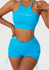 Blue Ares Scrunch Shorts 