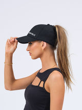 Ponytail Hat - Black - Ponique